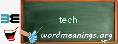 WordMeaning blackboard for tech
